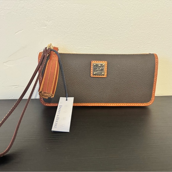 Dooney & Bourke Handbags - Dooney & Bourke Dark Brown KIRBY TATUM WRISTLET